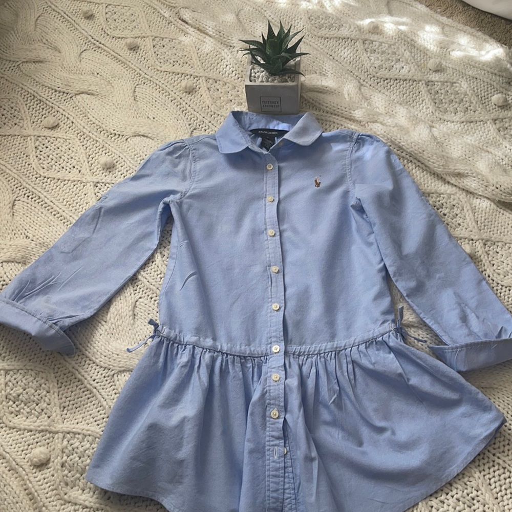 Girls Ralph Lauren Blue Dress.